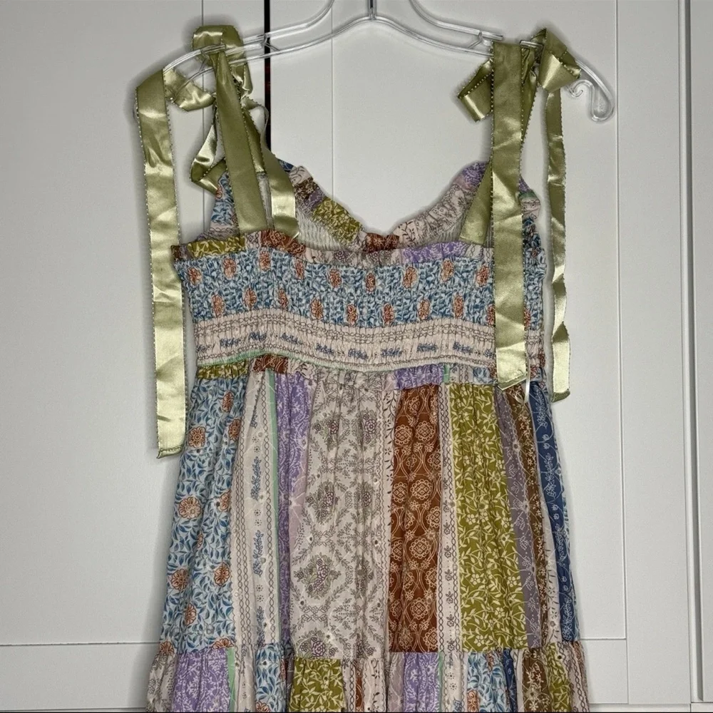 Dress Forum Los Angeles Maxi Gown Floral Patchwork Boho Hippie Cottagecore Fairy - Picture 7 of 16